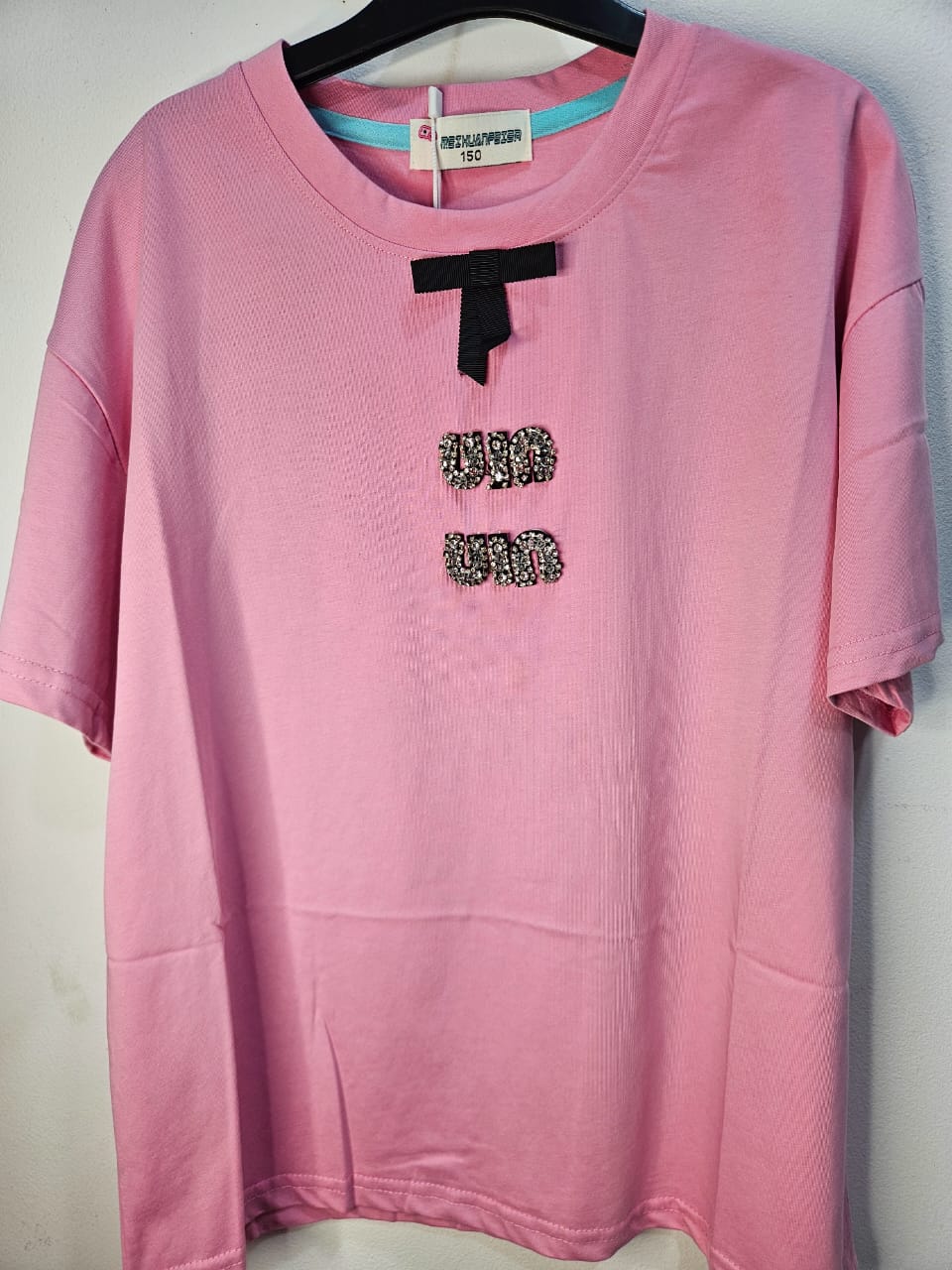 Women Summer Rhinestone Crystal T-shirt 